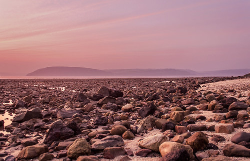 sunset sea beach stone wales canon coast sand carmarthenshire dusk estuary llansteffan ferryside skyporn stishmaels