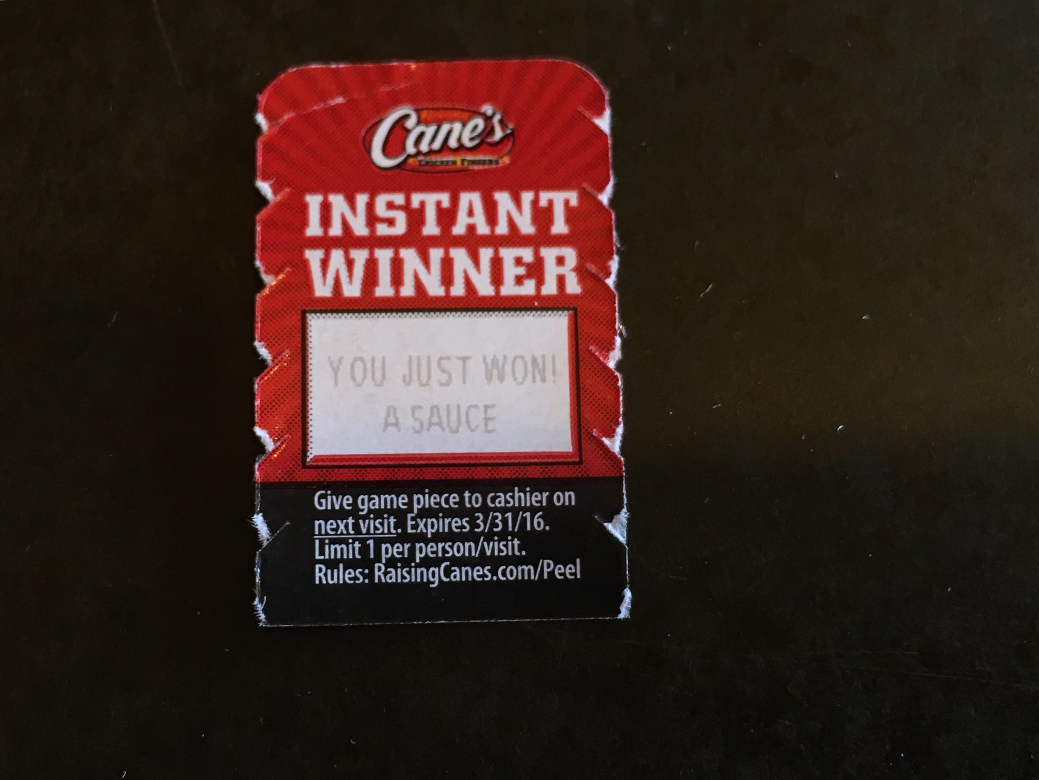 A Condiment? Are you telling me I won a $&@:?!/ Condiment?!?