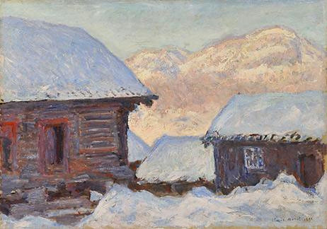 Claude Monet, Häuser im Schnee und der Mont Kolsaa - Houses in the snow and Mount Kolsaa