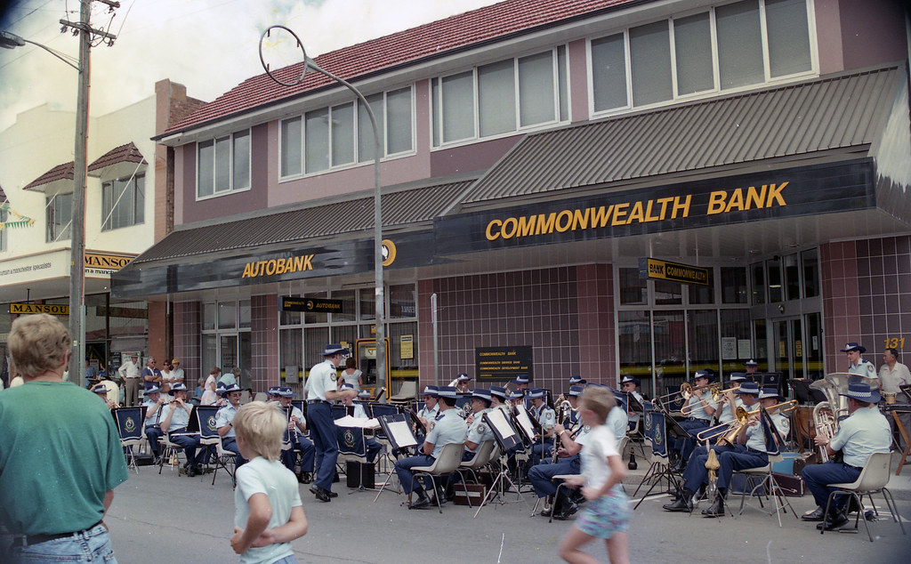 Band in front of Commonwealth Bank, Parade Day, Vincent St… | Flickr