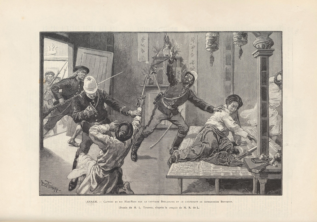 CẢNH BẮT GIỮ VUA HÀM NGHI - Tập san Le Monde illustré 23-02-1889