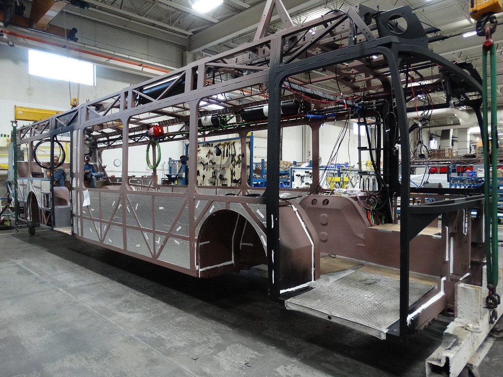 Flybus Spring Construction ** New Flyer Bus on Assembly Line St. Cloud, Minnesota Pla… | Flickr
