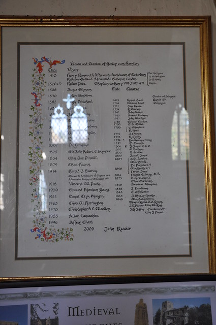 Hornton Oxfordshire-001 List of Vicars and Curates