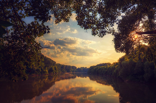 blue trees light sunset red sun sunlight reflection green nature water yellow clouds forest river landscape photography nikon colorful hungary mood calm dslr leafs tones hdr andras tisza pasztor d5100