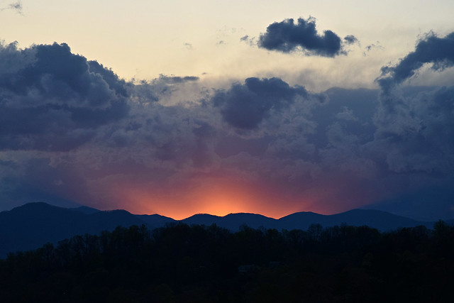 Stormy Blue Ridge Mountain Sunset
