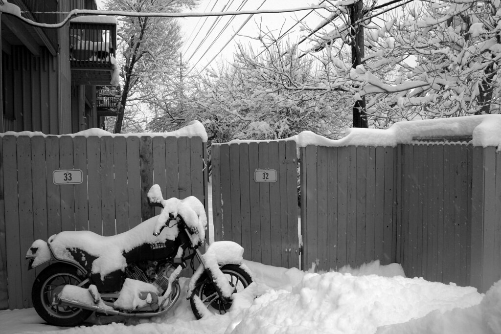 Snowy Motorcycle