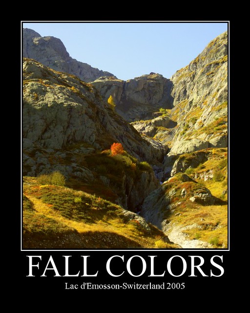 Fall in the Valais Alps