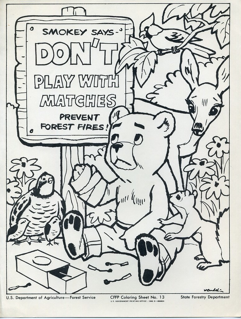 970 Collections Smokey Bear Coloring Pages  Latest Free