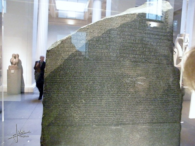 Londen 2008 - The British Museum - Rosetta Stone / Steen van Rosetta / Rosette