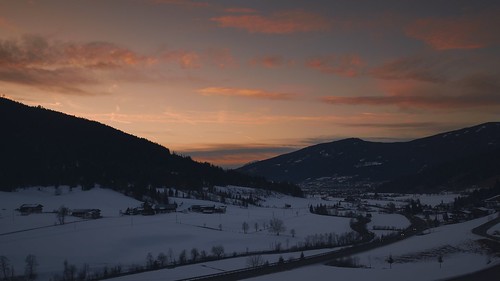 winter sunset orange white mountain snow salzburg fog austria nikon radstadt d5300