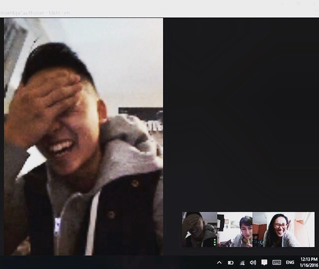 after a year+ later, got to FINALLY google hangout [quito-vienna-england] with my team. forgot how much I missed being on the road with these two @sungjooo @tatzshadowblade as we reminisced about our times as nomads for @libertyinnorthkorea. Touring all a