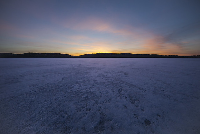Aylen Lake Ice and Sunrise