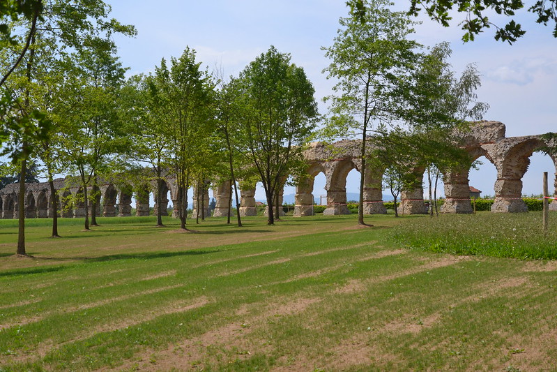 Romans aqueduct dating from the first century near Lyon, France
