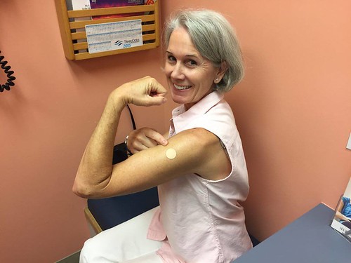 Suzi B got her flu shot | by vaccinesstockphotos