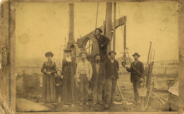 Drilling First Artesian Well, 1890 - Moscow, Idaho