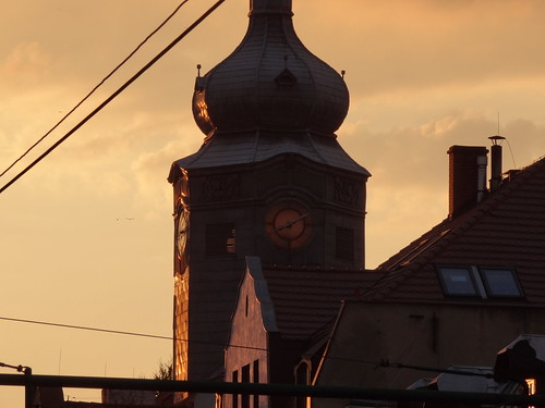 sunset summer evening town hall tow zabrze 0810 mikulczyce