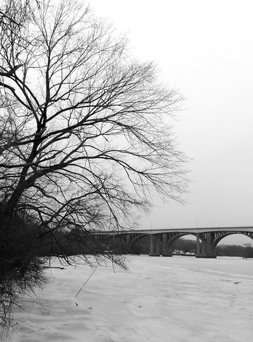 bridge winter blackandwhite bw snow tree ice monochrome river landscape frozen newjersey nj highlandpark raritanriver fav10 middlesexcounty usroute1bridge donaldandmorrisgoodkindbridges highlandparkmeadows