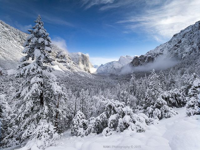 Tunnel View after Snow Storm
