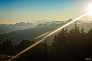 Sonnenaufgang am Hirschtalsattel
