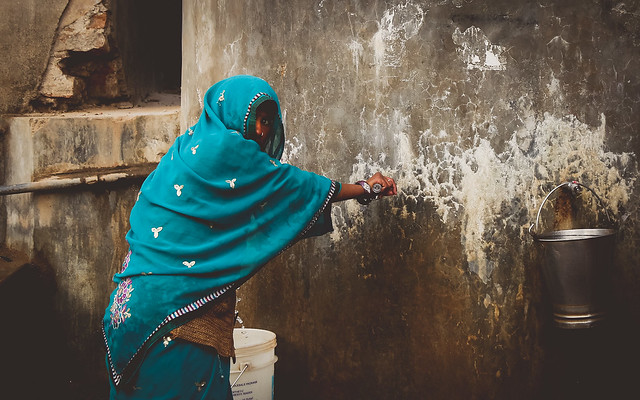 A woman in Ajabgarh, India