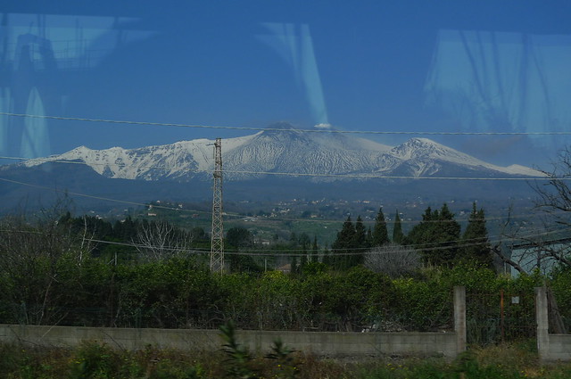 Mt Etna - On the Bus to Lecce, Apulia, Italy