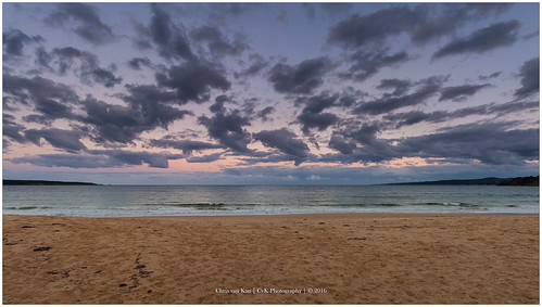 Sunset on the beach, Australia by CvK Photography, australia autumn canon coast color cvk fall holiday newsouthwales outdoor seascape waves eden austra