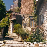 A typical street in Ohrid's Old Town