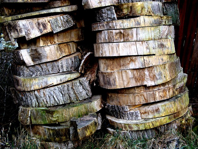 Winterimpression Brennholz