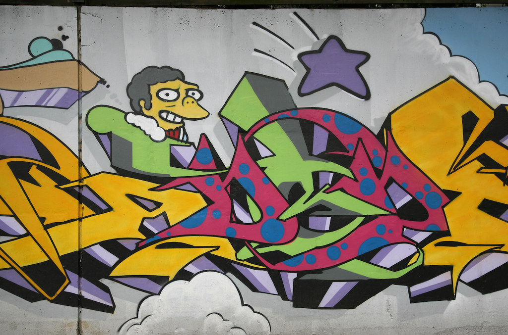 The Simpsons Graffiti Mural