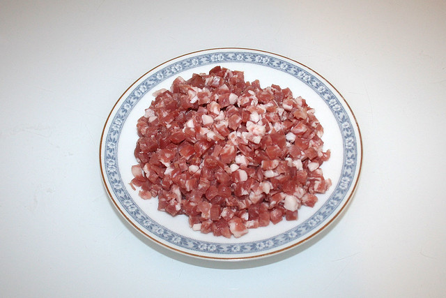 02 - Zutat Schinkenwürfel / Ingredient diced bacon