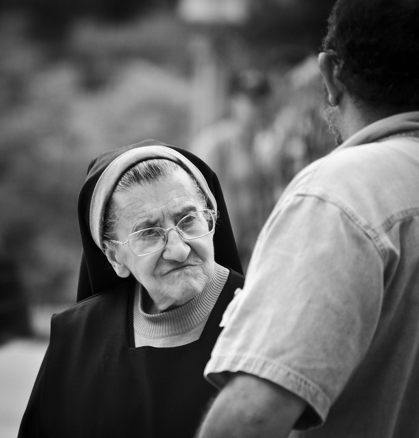Nun at Santa Maria de Montserrat, Montserrat, Barcelona