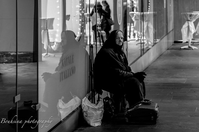 A Swiss beggar - Basel street