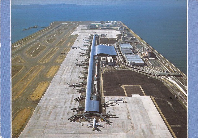 Kansai International Airport (KIX) postcard - circa late 1990's