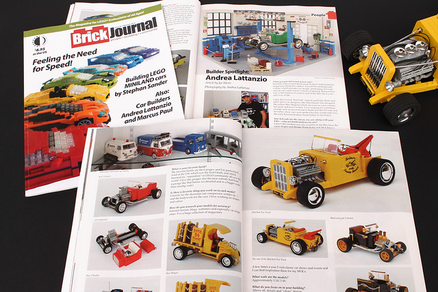 Brick Journal # 38 (February 2016) features Norton74's cars