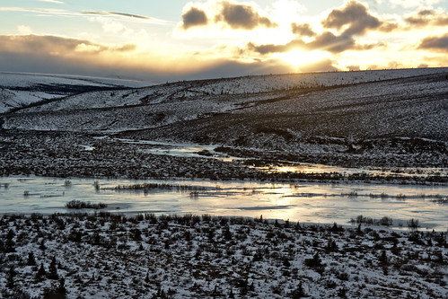 winter sunset sky reflection ice alaska denalinationalpark savageriver