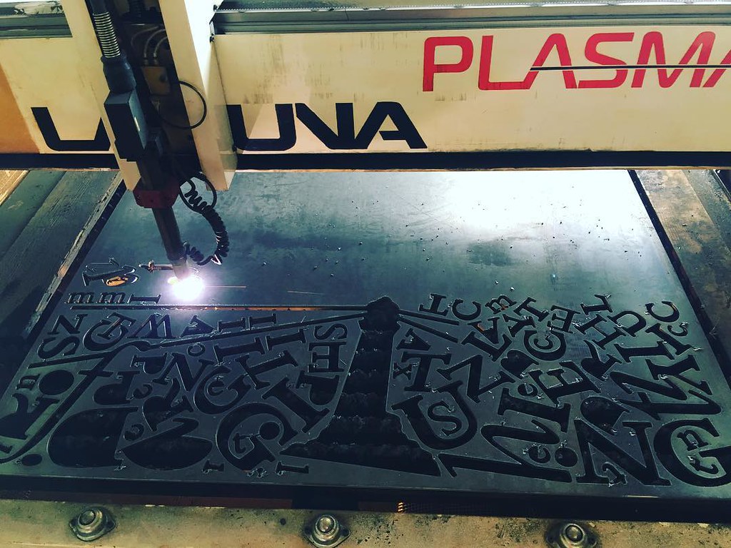Nested Letters Nesting letters on the CNC plasma at 1 degree makes for so… | Flickr