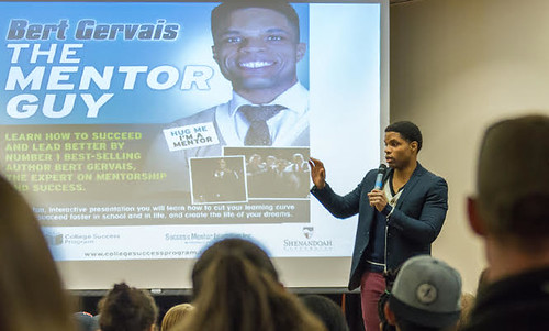 Bert Gervais a.k.a., “The Mentor Guy” Spoke To a Standing-Room-Only Crowd of Students On April 5