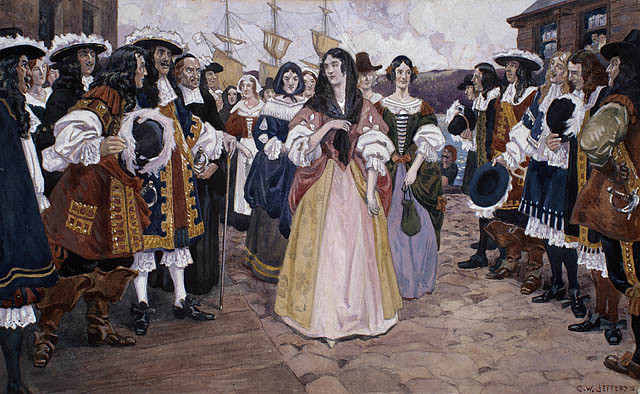 The French girls arrive in Québec, 1667 / L'arrivée des jeunes filles françaises à Québec, 1667