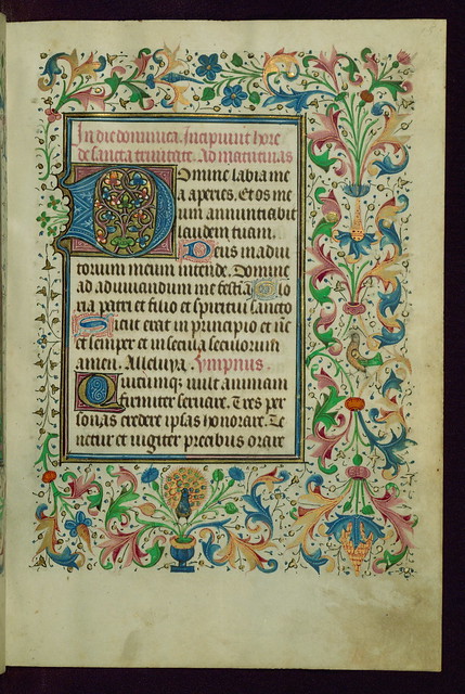 Book of Hours, Initial, Walters Manuscript W.240, Folio 15r