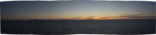 Entering Antarctic Sound - sunset