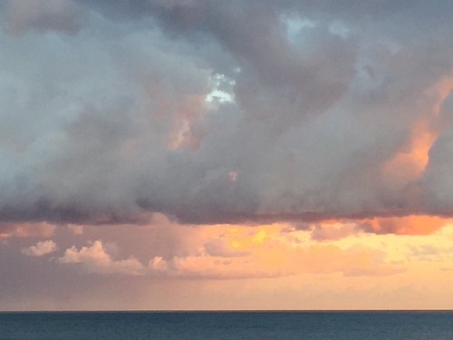 Pink clouds... by mau_tweety, light sunset sea sky italy sun water clouds italia tramonto nuvole mare waves colours liguria cielo 