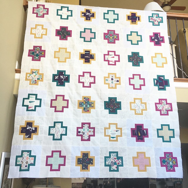 Outlined Plus Quilt Top