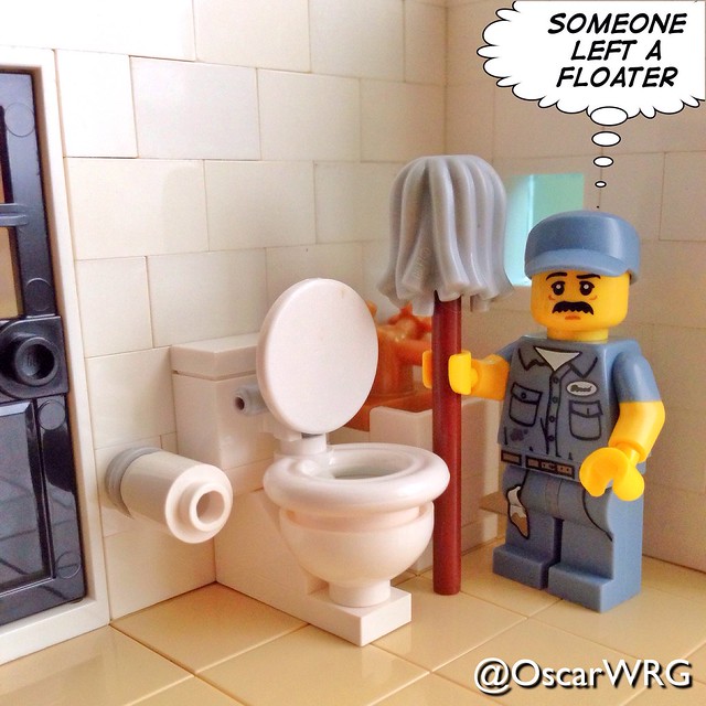 #LEGO #Janitor #Bathroom #WC #WaterCloset #Loo #FlushToilet #Toilet @lego_group @lego @bricksetofficial @bricknetwork @brickcentral