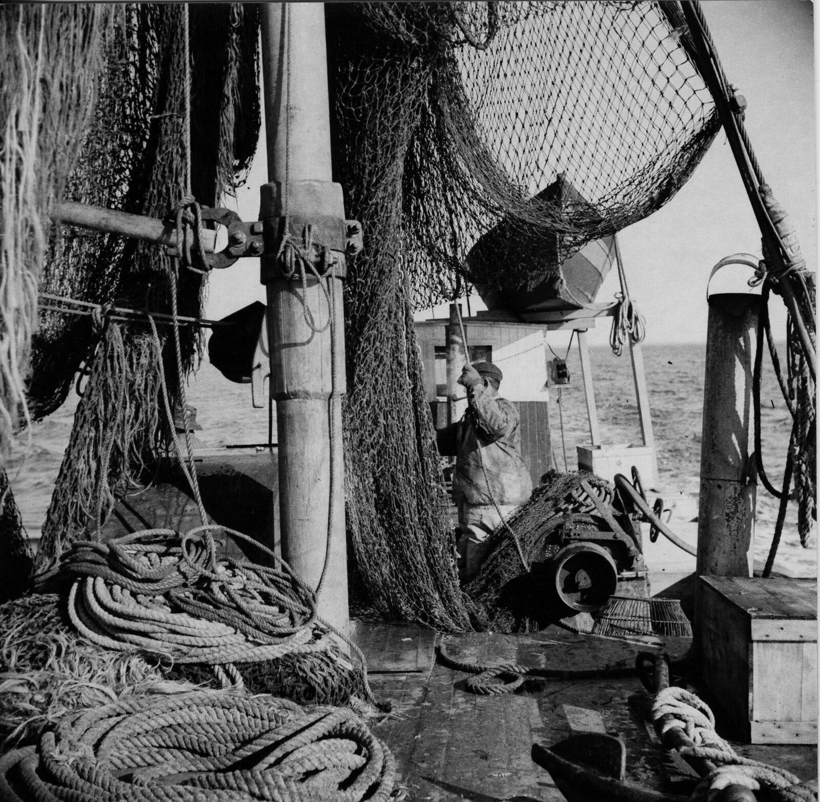 Aboard the Frances and Marion, a Portuguese drag trawler