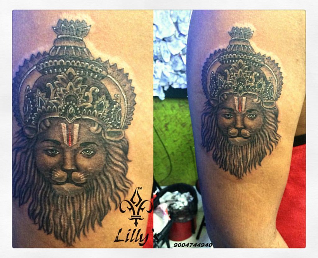 Narasimha, a fierce avatar of the Hindu god Vishnu, one who incarnates in  the form of part lion and part man. . @ng.ringvean… | Instagram
