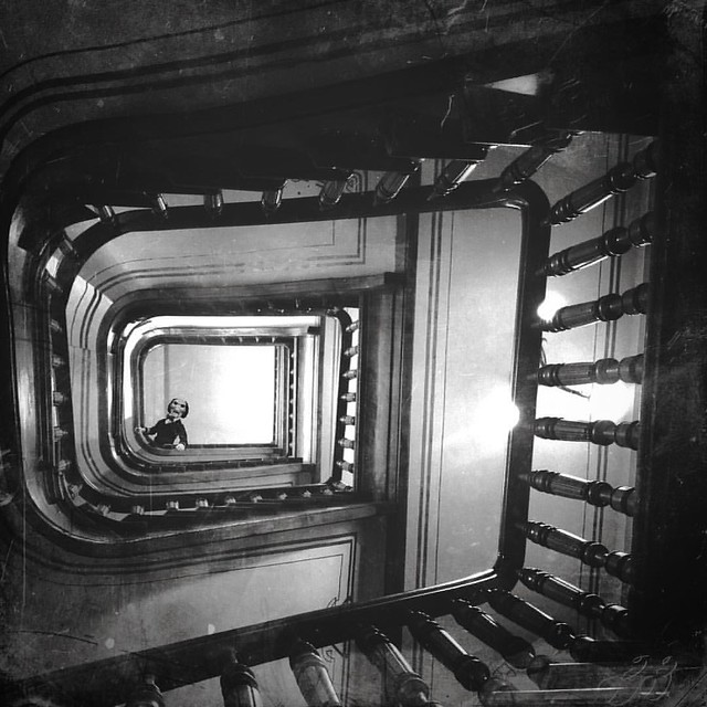 Hello. I wanna play a game. #stairs #staircase #lookup #lookingup #saw #thesaw #horror #doll #creepy #scary #dark #morbid #darkart #evil #evilness #igdungeon #bw #bnw #blackandwhite #rsa_bnw #rsa_decay #igerspoland #igerspoznan #mobilephototrip_poznan #mo