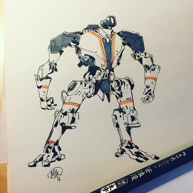 Drawing Battle Mech on Paper | Concept - YouTube