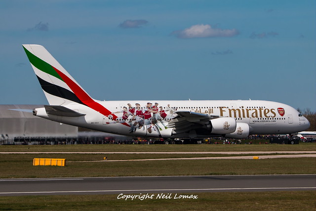 Airbus A380-861 A6-EES Emirates (Arsenal FC).