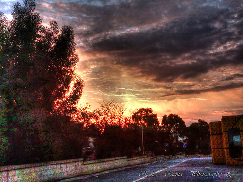 road morning blue red sky orange green clouds sunrise grey this cannon cisk 60d charlescachiaphotography