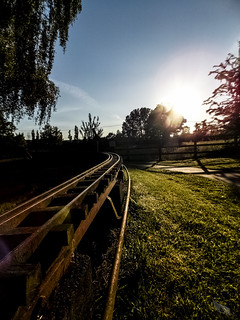 Track in the sunset